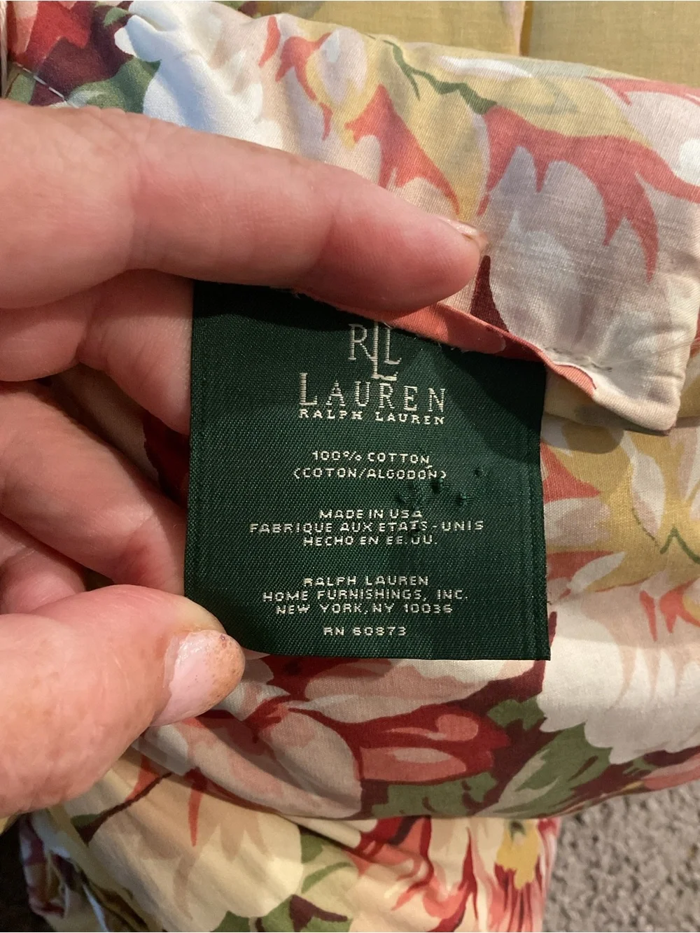 Ralph Lauren Sophie Vintage Yellow Floral Full/Queen Comforter Country Cottage